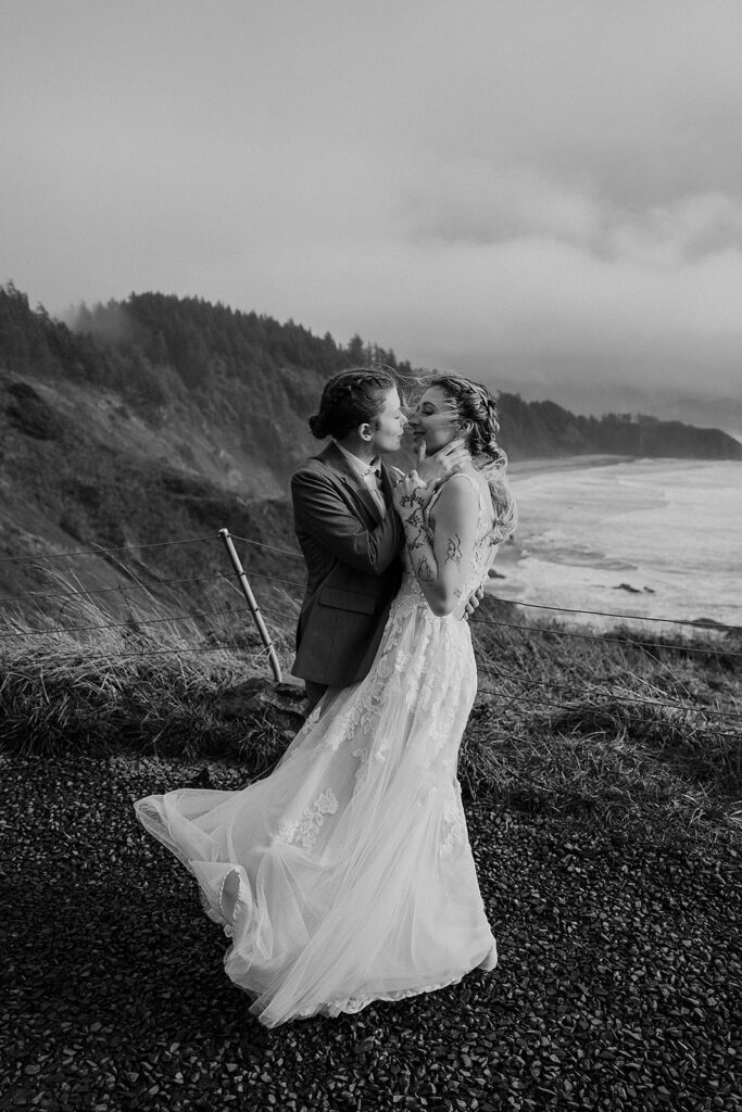 Moody Oregon Coast elopement