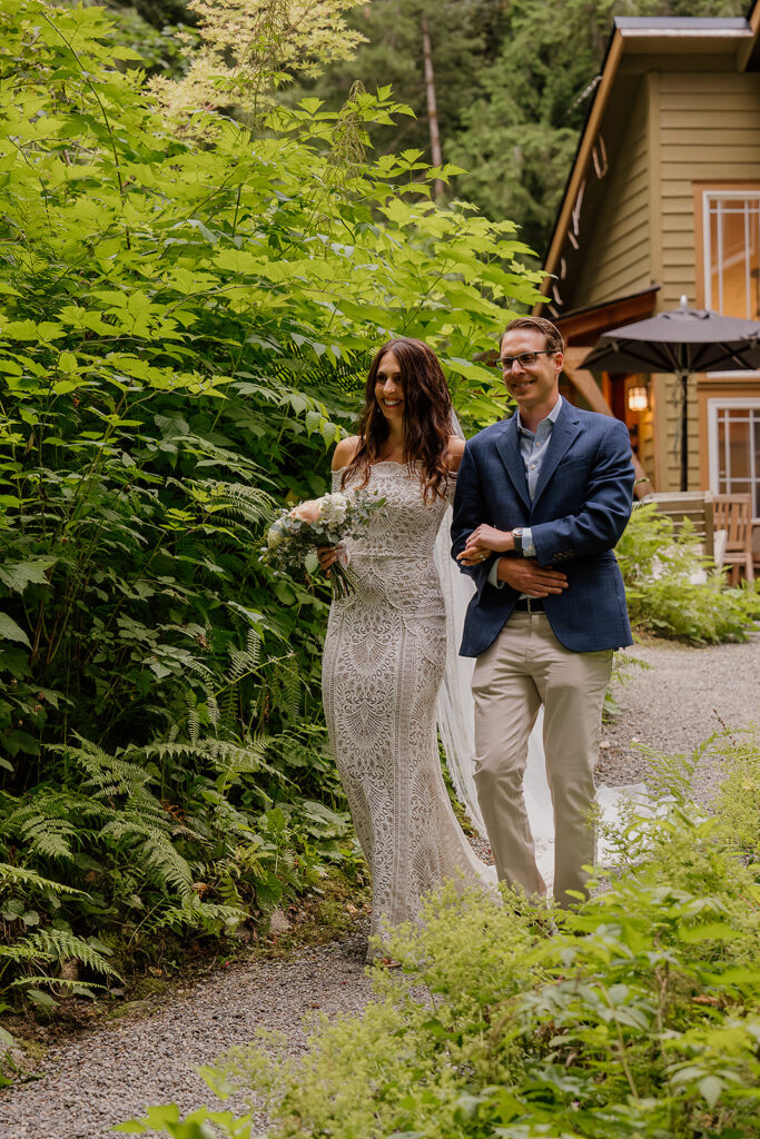 Intimate Treehouse Point wedding ceremony