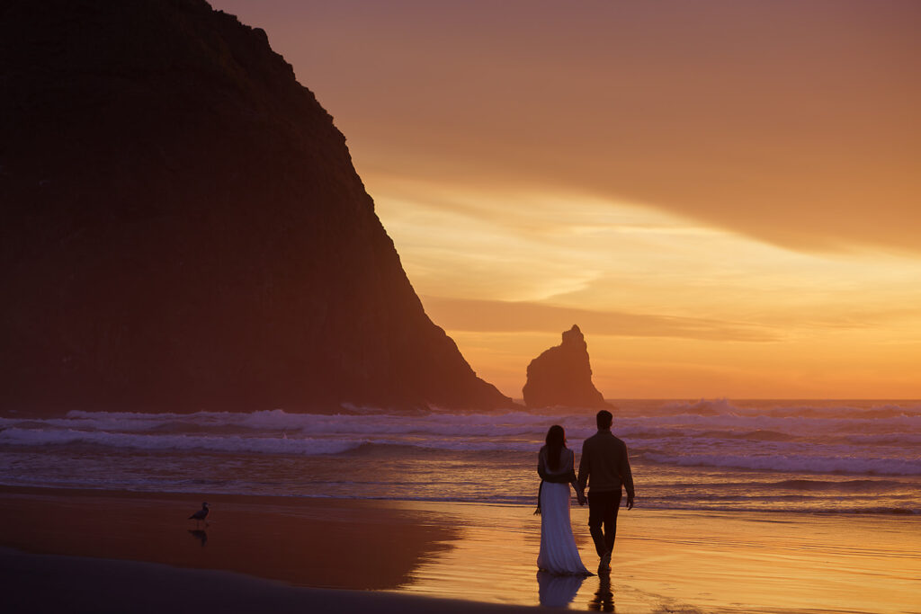 Epic sunset portraits on Cannon Beach