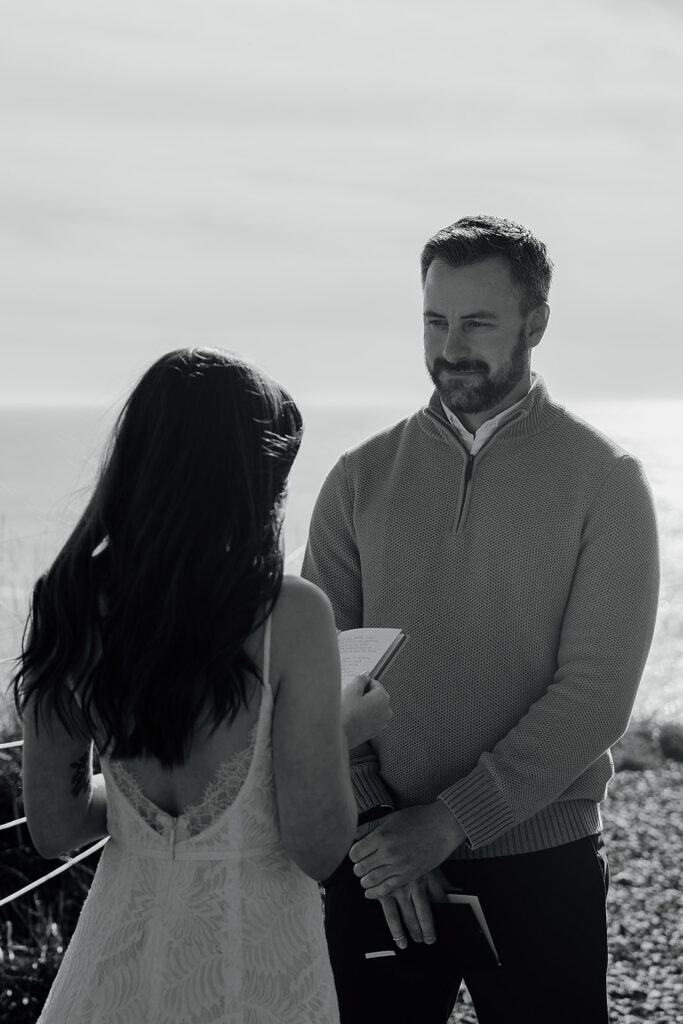 Ecola State Park Viewpoint elopement ceremony