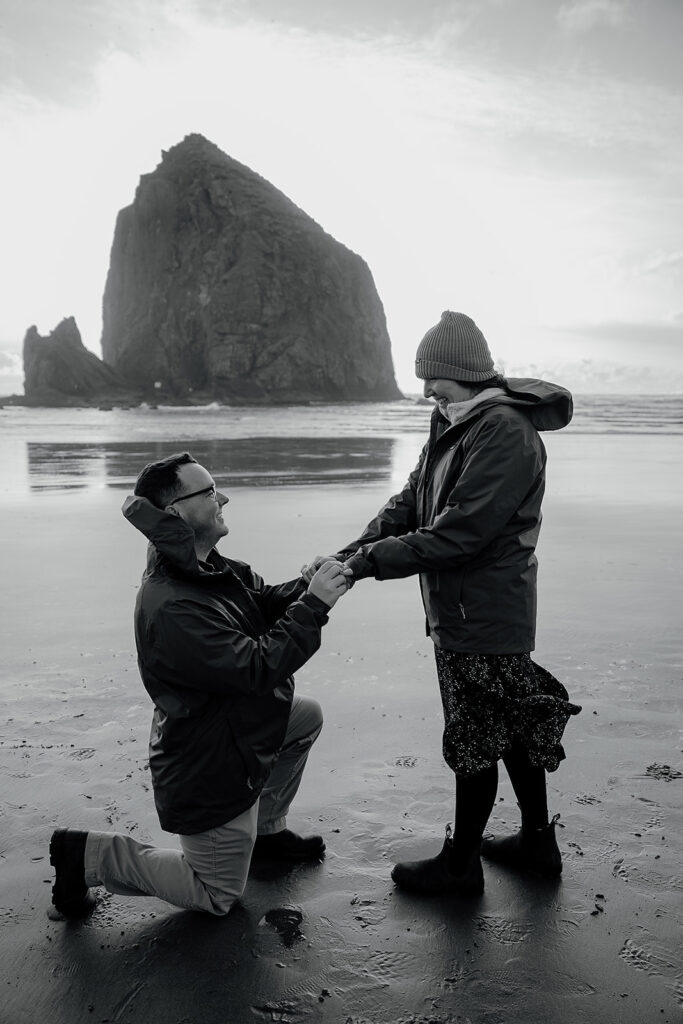 A surprise proposal on the Oregon Coast