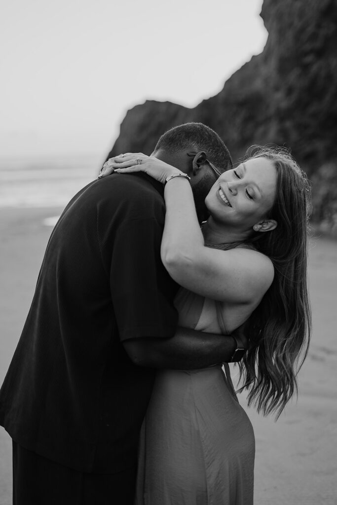 Arcadia Beach anniversary photoshoot on the Oregon Coast