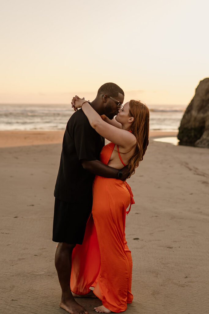 Arcadia Beach anniversary photoshoot on the Oregon Coast