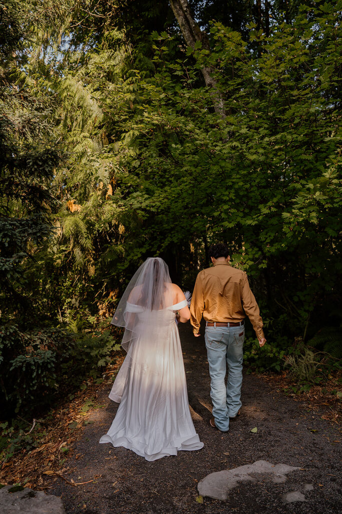 Intimate Hoyt Arboretum wedding on the Redwood Deck