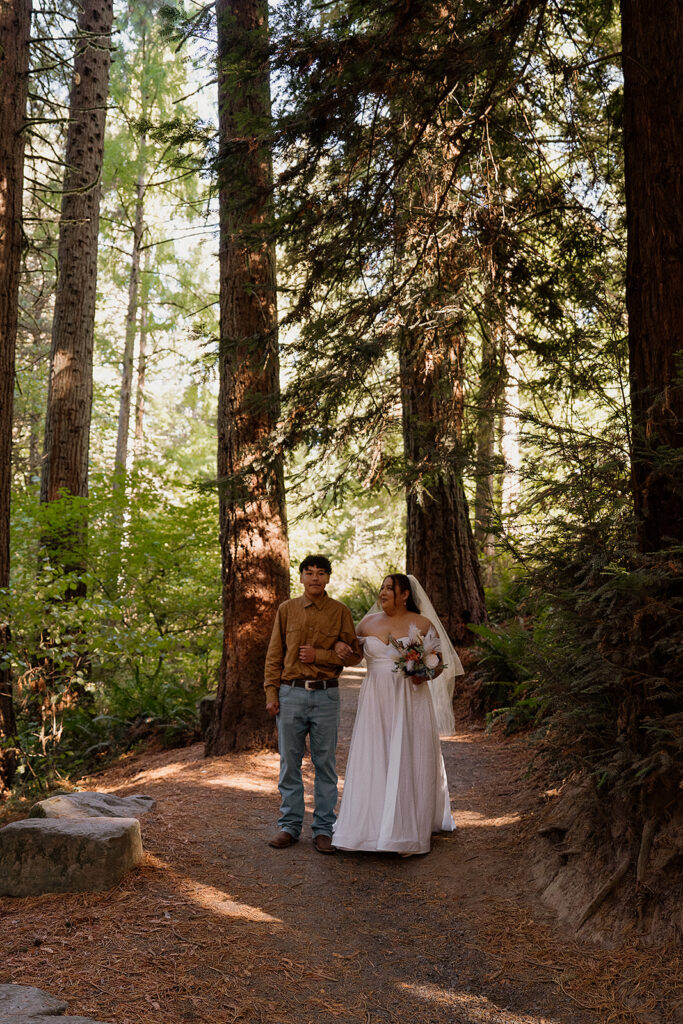 Intimate Hoyt Arboretum wedding on the Redwood Deck