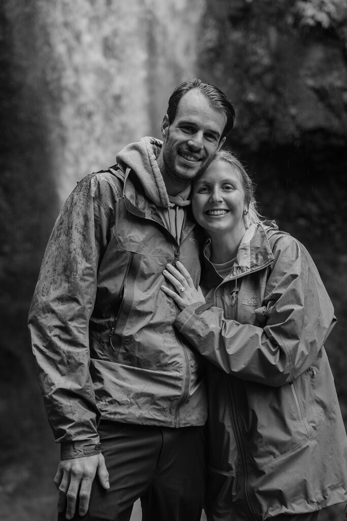 Surprise proposal at an iconic Washington waterfall