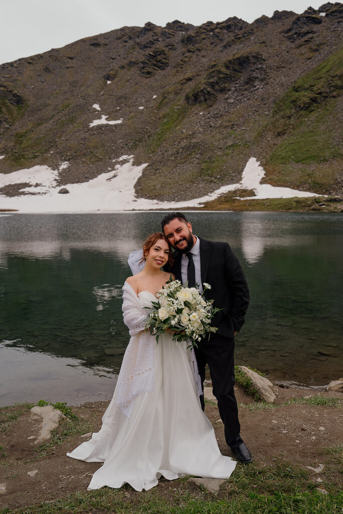 Summit Lake elopement portraits on Hatcher Pass in Alaska