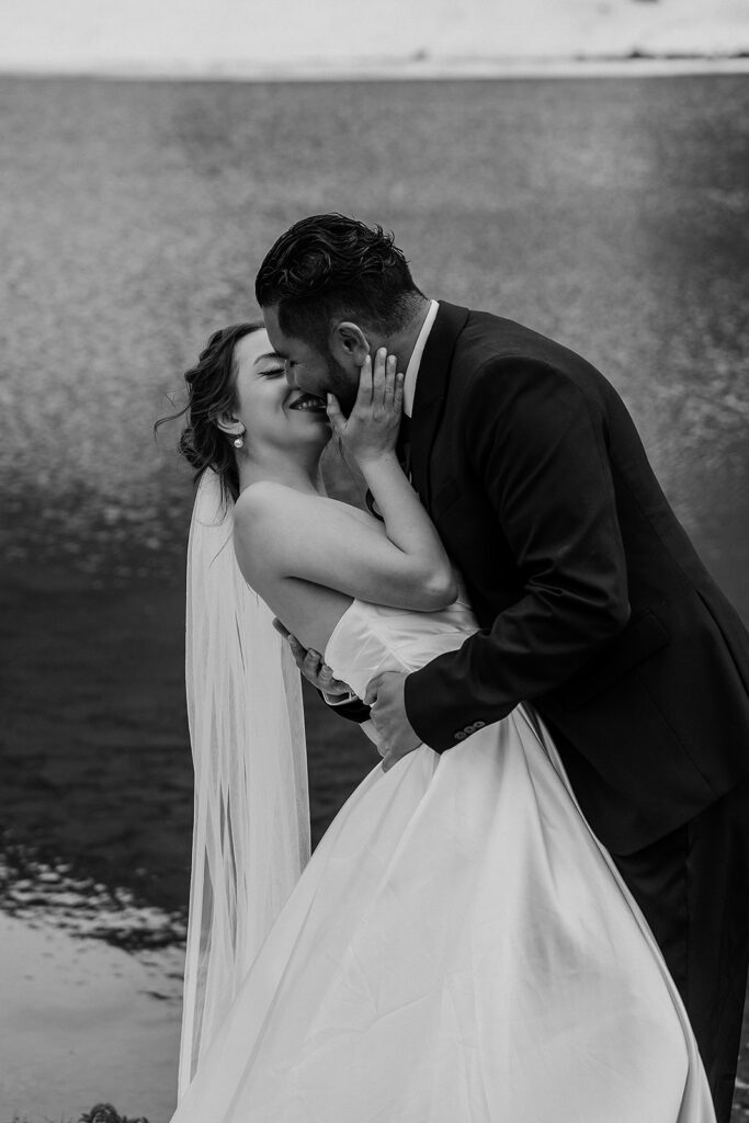 Hatcher Pass elopement ceremony at Summit Lake in Alaska