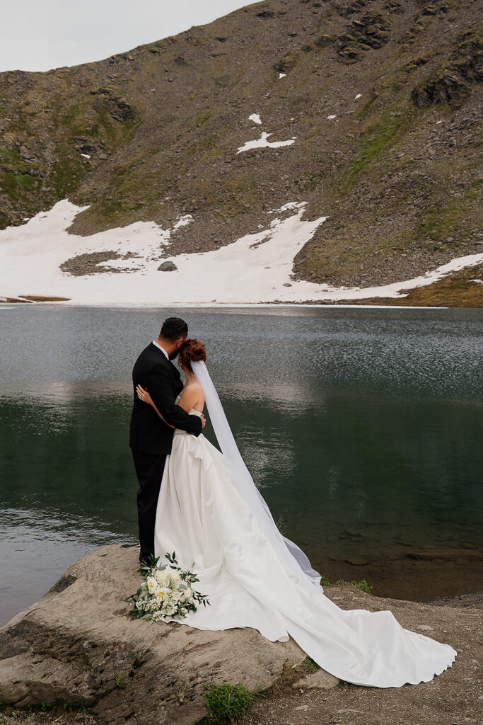Summit Lake elopement portraits on Hatcher Pass in Alaska