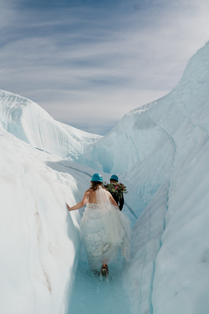 Alaska glacier elopement in summer