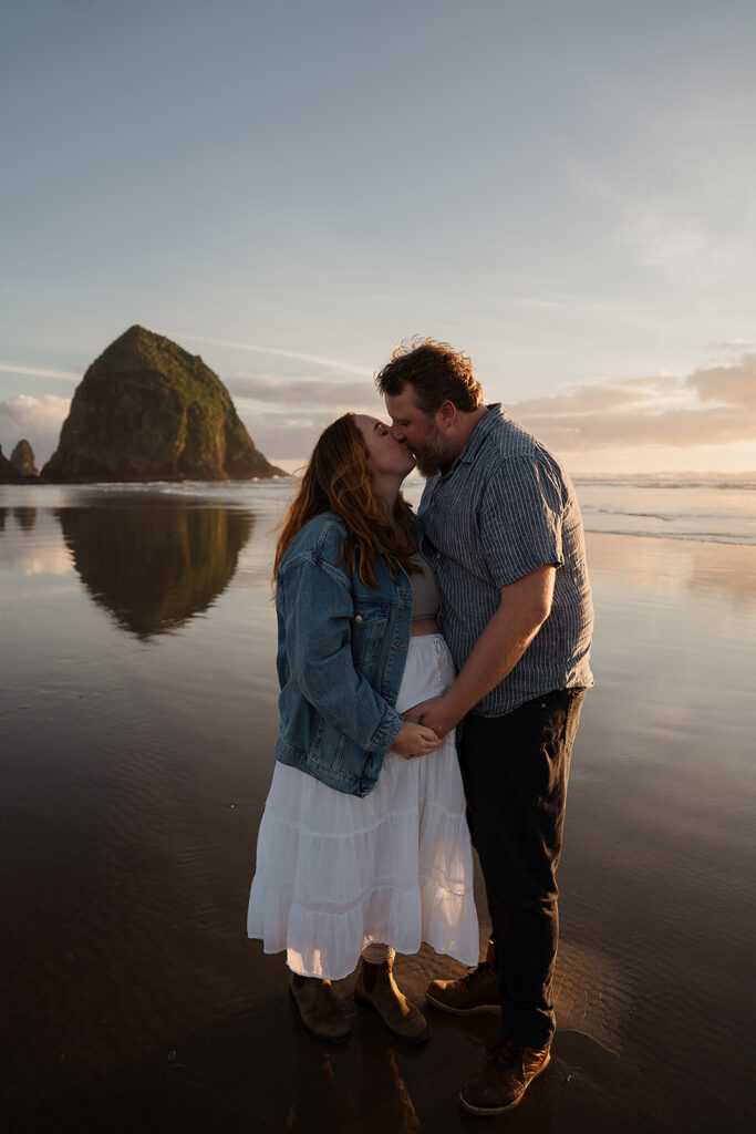 Oregon Coast maternity photos at Haystack Rock