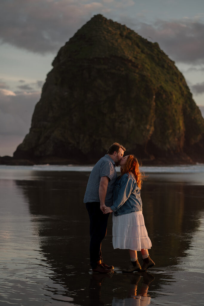 Oregon Coast maternity photos at Haystack Rock