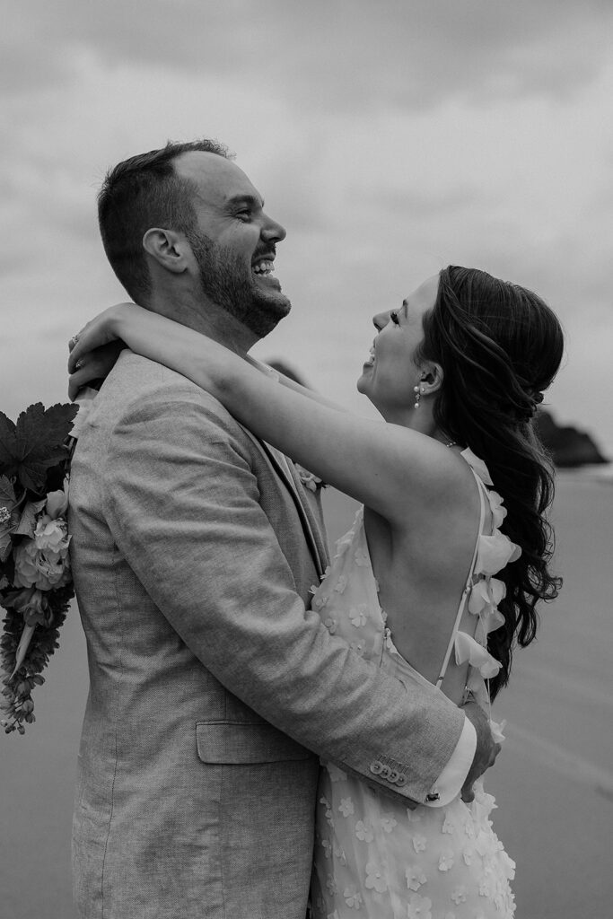Moody Oregon Coast wedding photography