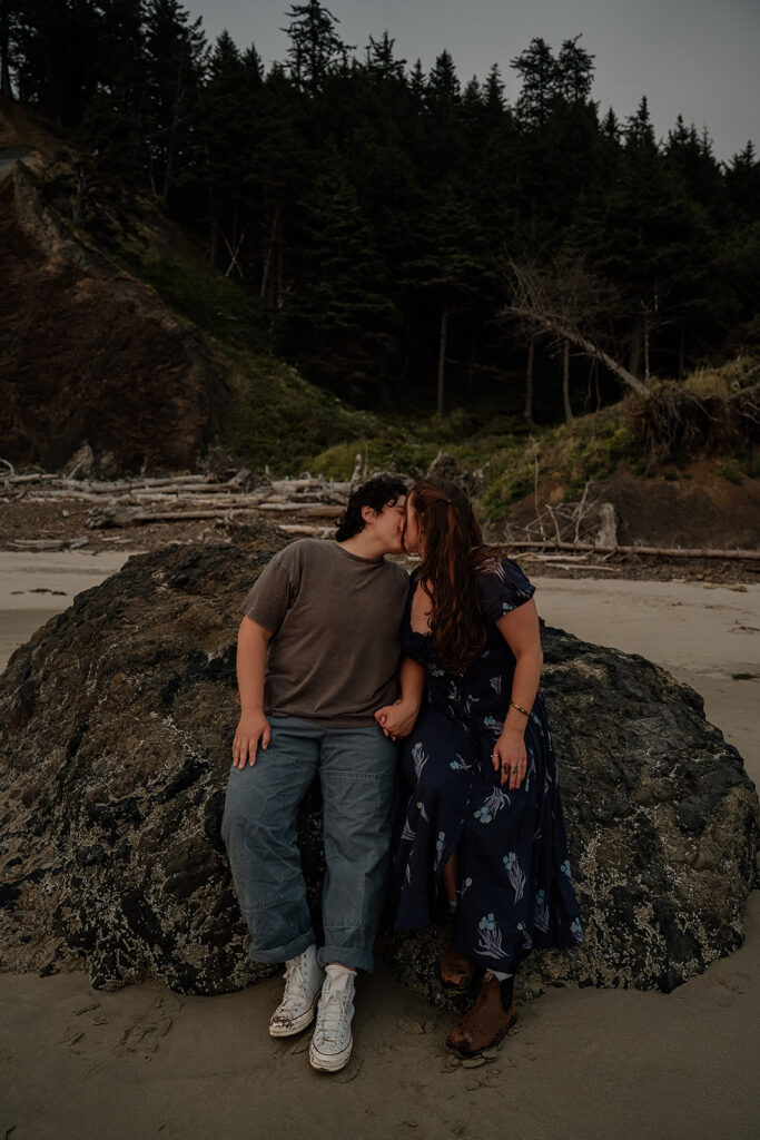 Indian Beach engagement photos on the Oregon Coast